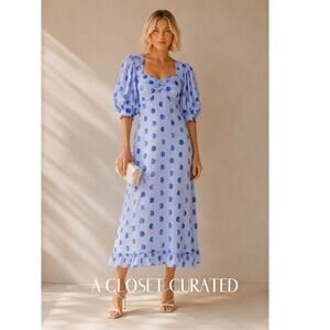 Evi Grintela | Dresses | White Embroidered Maxi Tunic Dress With Blue Teal Accents